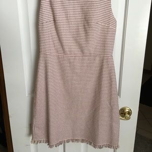 Loft dress, pink with blue NWT